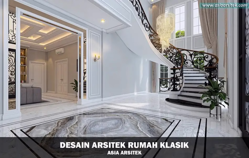 Desain Rumah Klasik 3 Lantai Mewah di Cikupa