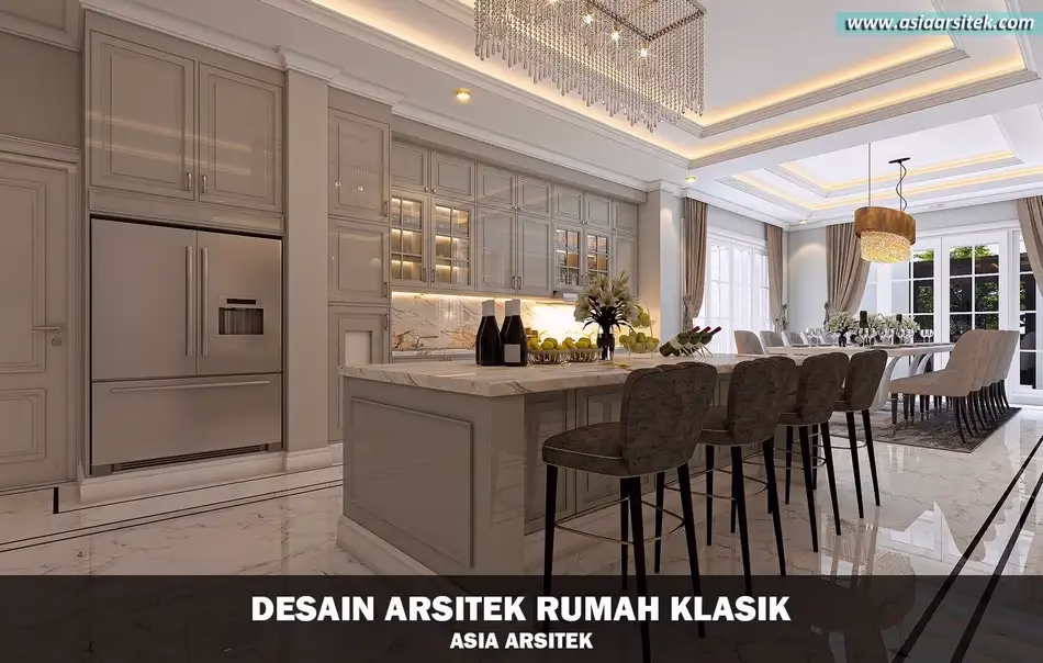 Desain Rumah Klasik 3 Lantai Mewah di Cikupa