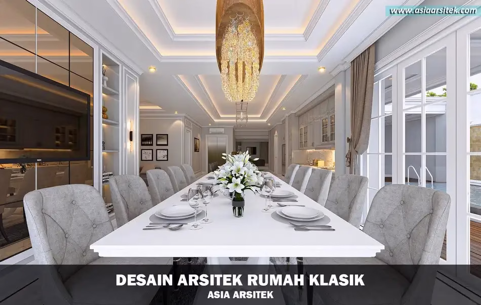 Desain Rumah Klasik 3 Lantai Mewah di Cikupa