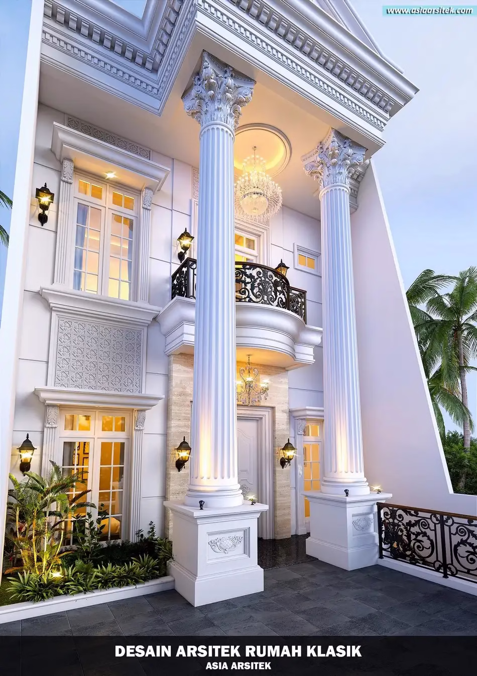 Desain Rumah Klasik 3 Lantai di Ciputat Timur Tangerang Selatan