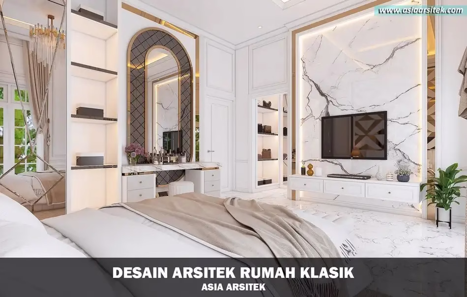 Desain Rumah Klasik 3 Lantai di Ciputat Timur Tangerang Selatan