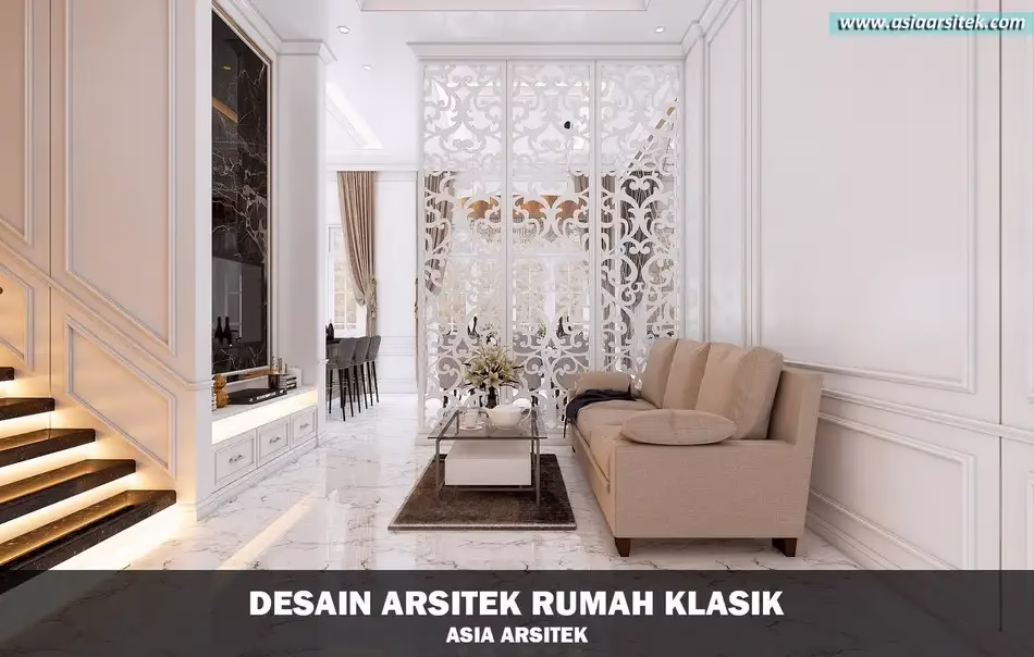 Desain Rumah Klasik 3 Lantai di Ciputat Timur Tangerang Selatan
