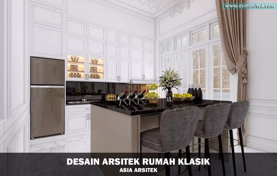 Desain Rumah Klasik 3 Lantai di Ciputat Timur Tangerang Selatan