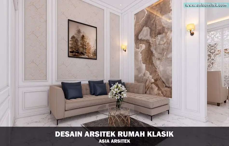 Desain Rumah Klasik 3 Lantai di Ciputat Timur Tangerang Selatan