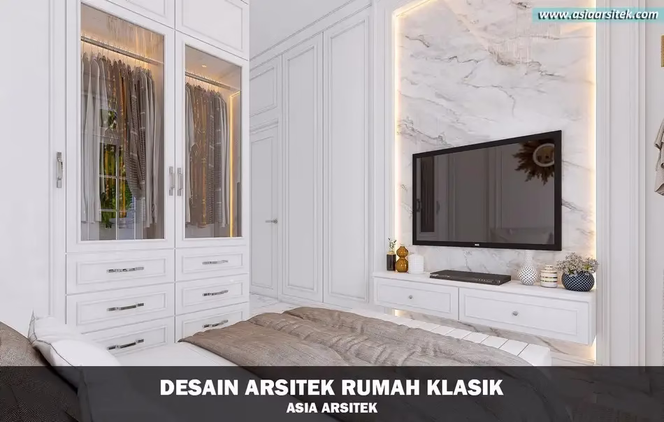 Desain Rumah Klasik 3 Lantai di Ciputat Timur Tangerang Selatan