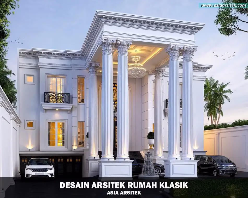 Desain Rumah Klasik 4 Lantai di Larangan Tangerang