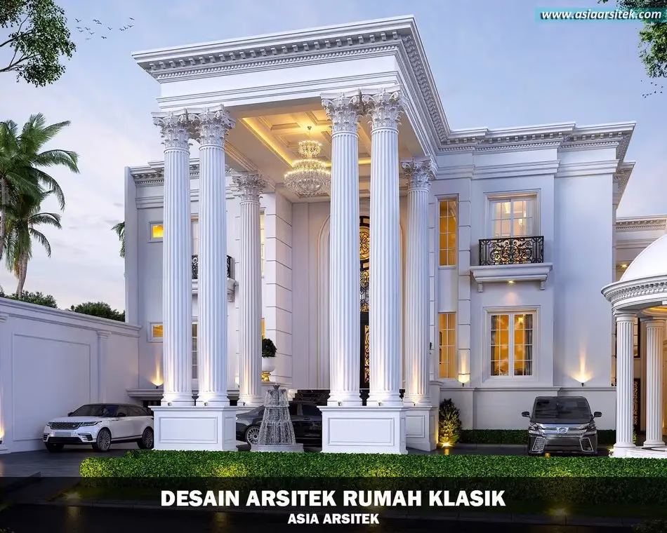 Desain Rumah Klasik 4 Lantai di Larangan Tangerang