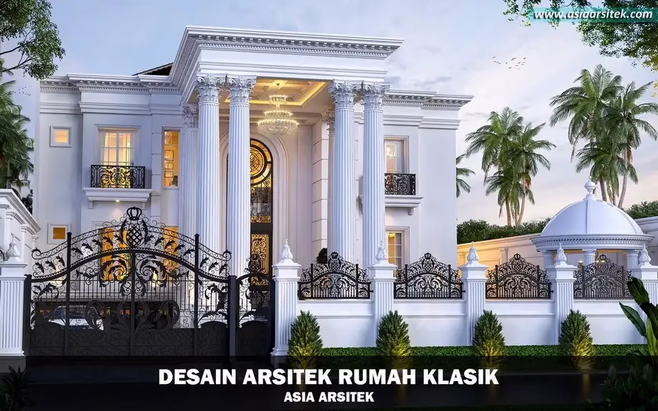 Desain Rumah Klasik 4 Lantai di Larangan Tangerang