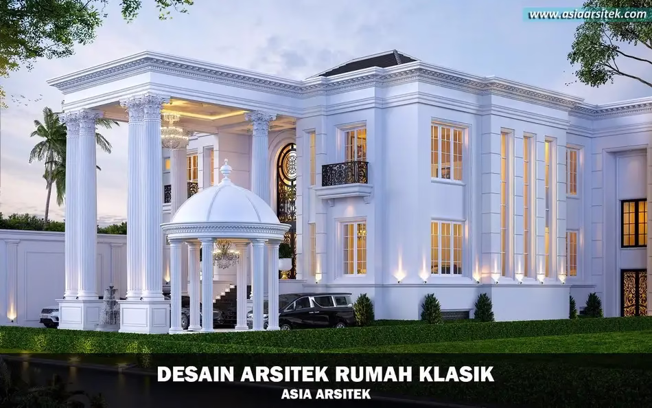 Desain Rumah Klasik 4 Lantai di Larangan Tangerang