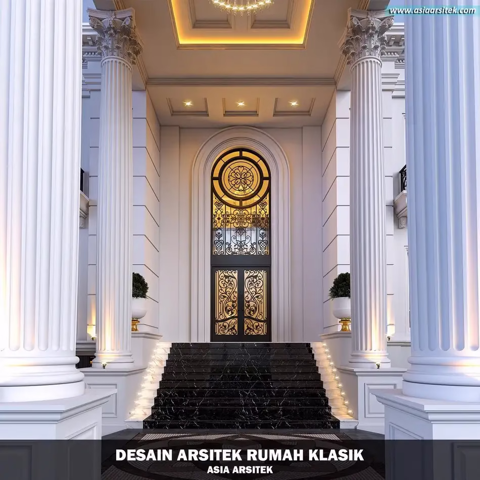 Desain Rumah Klasik 4 Lantai di Larangan Tangerang