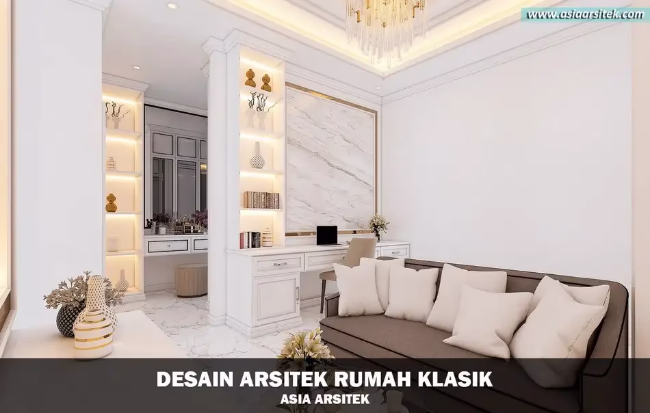 Desain Rumah Klasik 4 Lantai di Larangan Tangerang