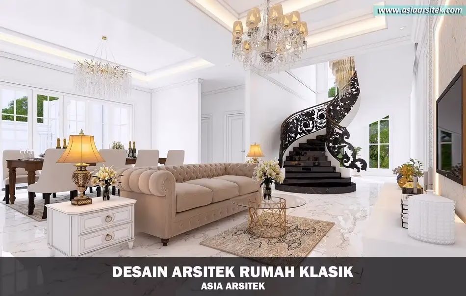 Desain Rumah Klasik 4 Lantai di Larangan Tangerang