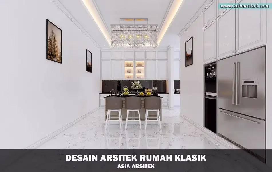Desain Rumah Klasik 4 Lantai di Larangan Tangerang