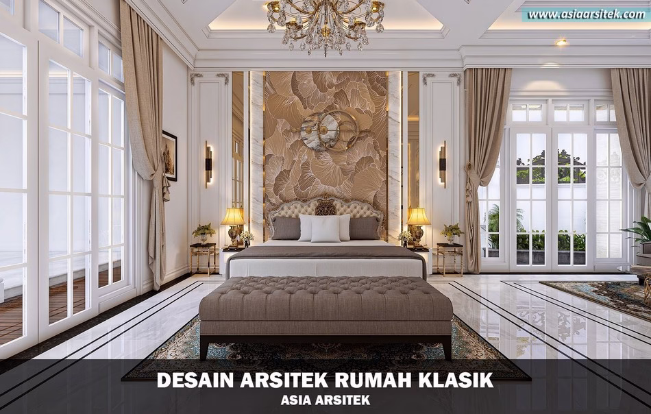 Desain Rumah Klasik Mewah 2 Lantai Luas 756 m²