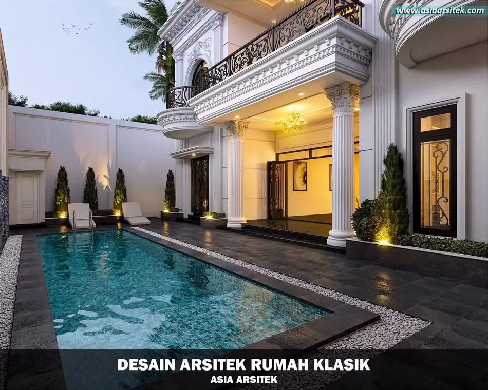 Desain Rumah Klasik Mewah di Banjarbaru