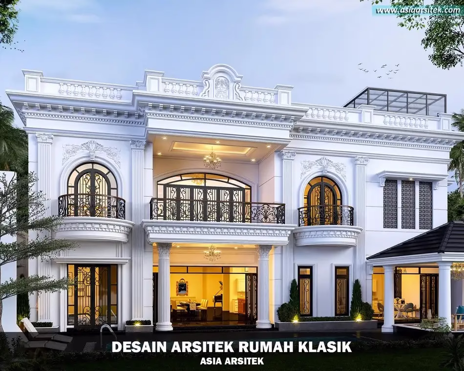 Desain Rumah Klasik Mewah di Banjarbaru