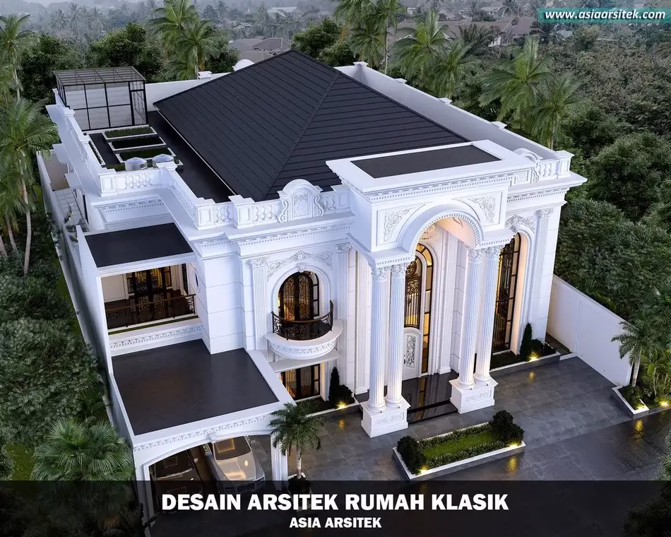 Desain Rumah Klasik Mewah di Banjarbaru
