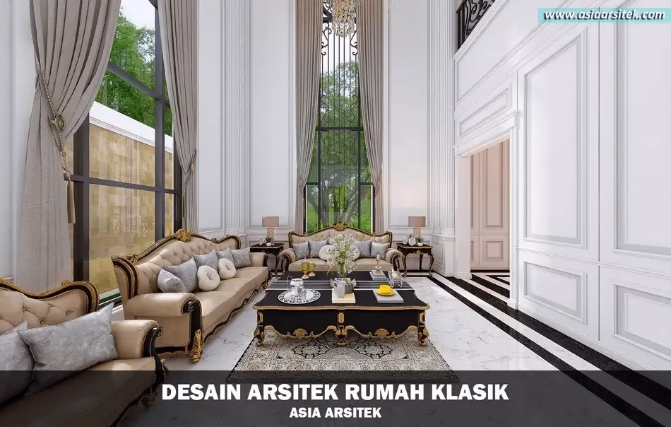 Desain Rumah Klasik Mewah di Banjarbaru