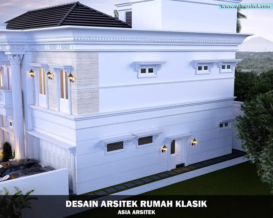 Desain Rumah Mewah Klasik 2 Lantai di Bintaro