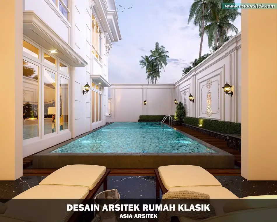 Desain Rumah Mewah Klasik 2 Lantai di Bintaro