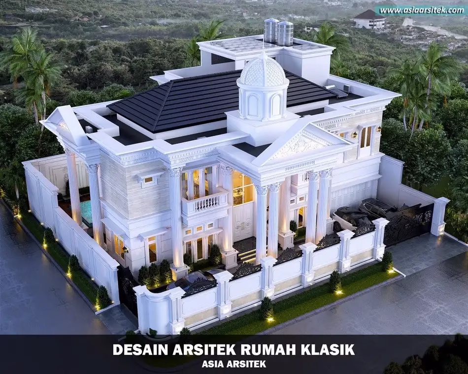 Desain Rumah Mewah Klasik 2 Lantai di Bintaro