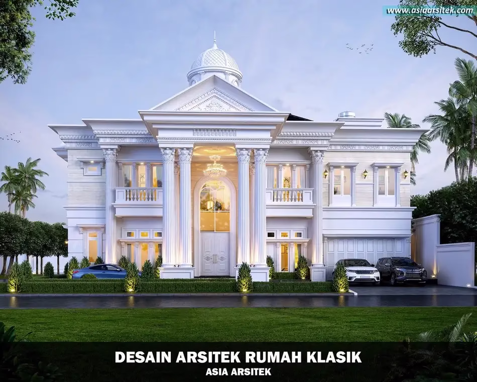 Desain Rumah Mewah Klasik 2 Lantai di Bintaro