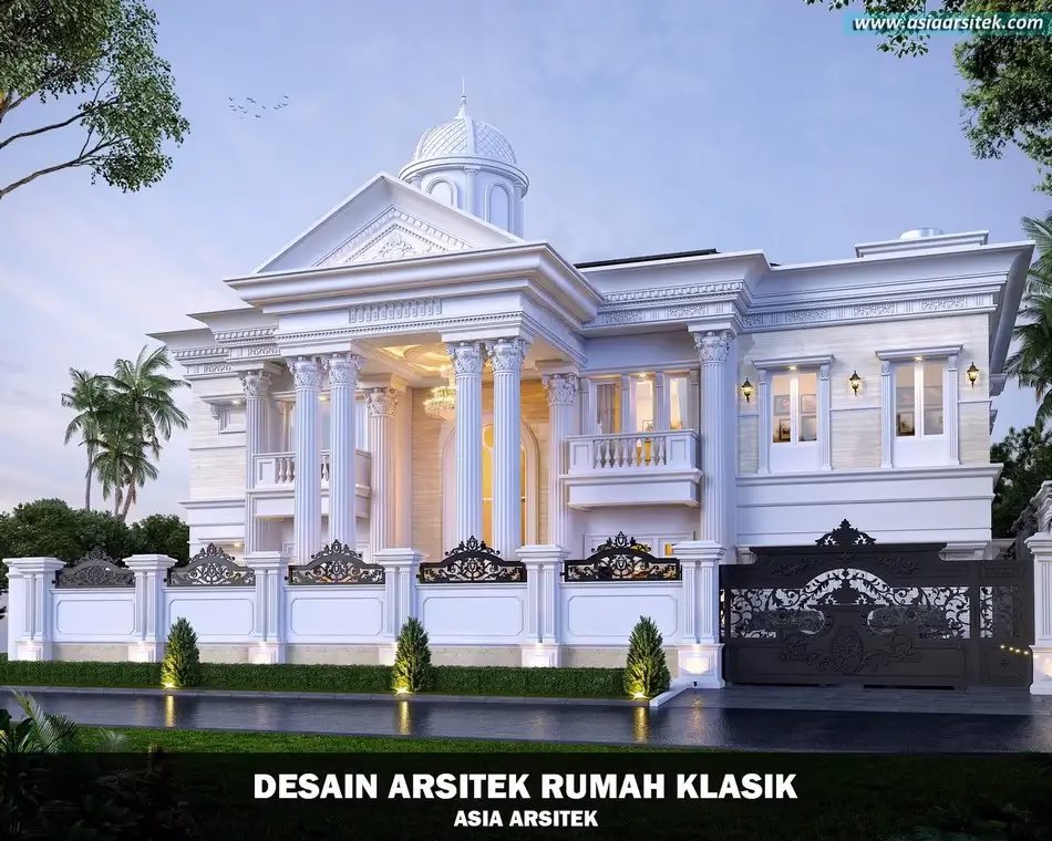 Desain Rumah Mewah Klasik 2 Lantai di Bintaro