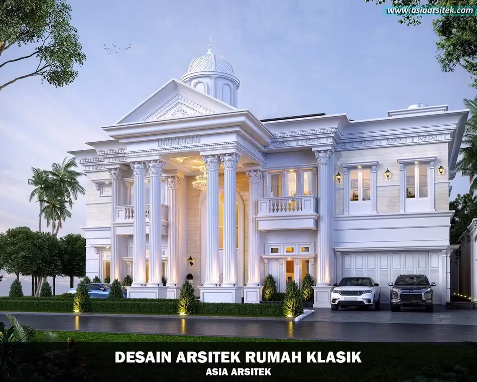 Desain Rumah Mewah Klasik 2 Lantai di Bintaro