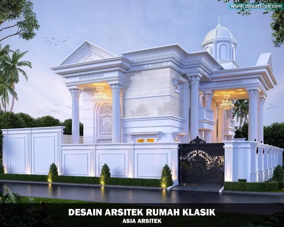 Desain Rumah Mewah Klasik 2 Lantai di Bintaro
