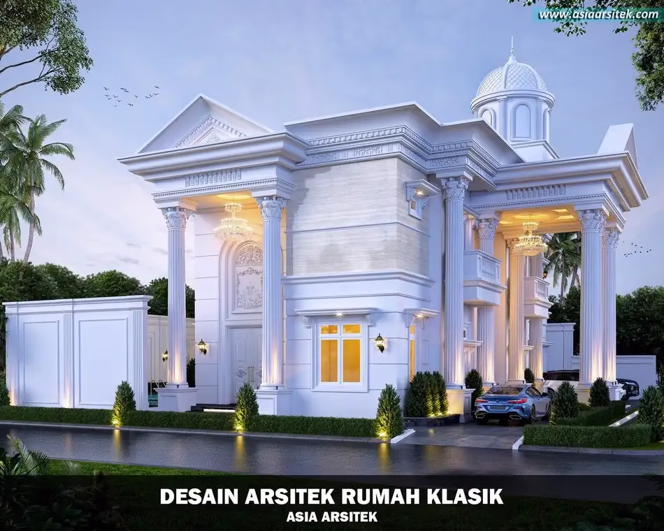 Desain Rumah Mewah Klasik 2 Lantai di Bintaro
