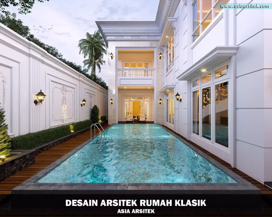 Desain Rumah Mewah Klasik 2 Lantai di Bintaro
