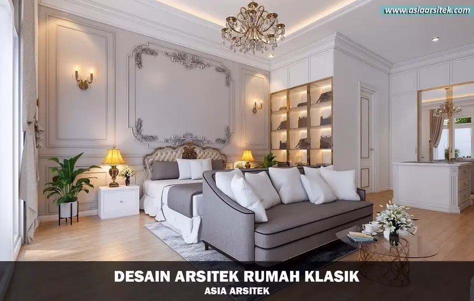Desain Rumah Mewah Klasik 2 Lantai di Bintaro