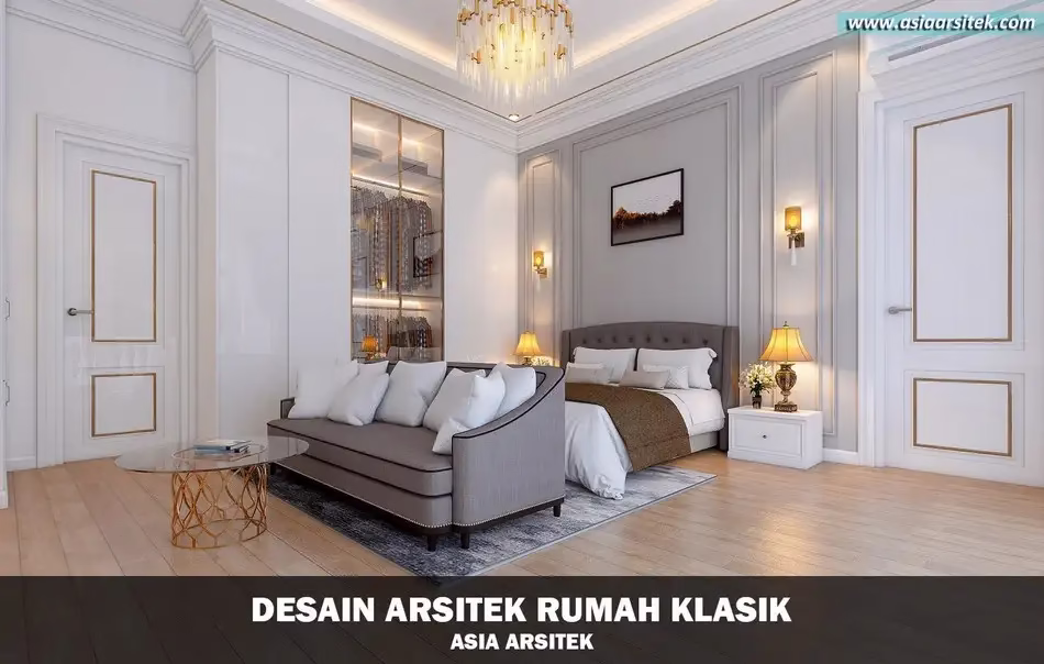 Desain Rumah Mewah Klasik 2 Lantai di Bintaro