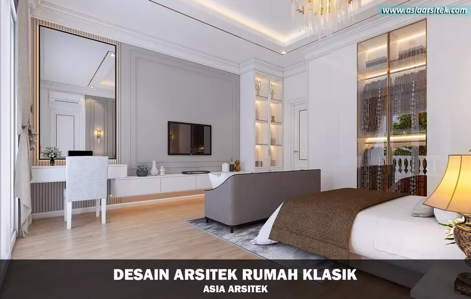 Desain Rumah Mewah Klasik 2 Lantai di Bintaro