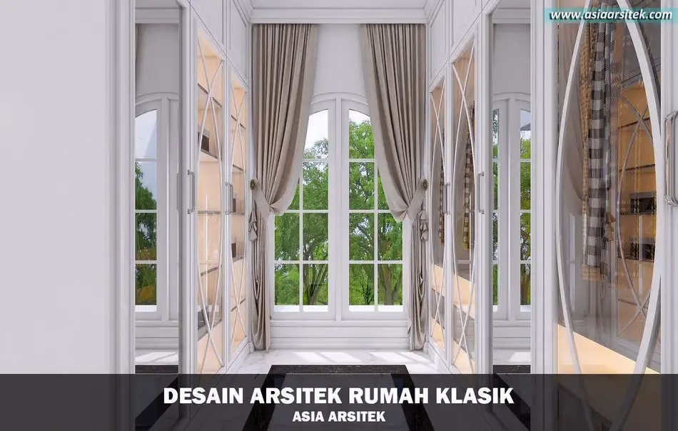 Desain Rumah Mewah Klasik 2 Lantai di Cibubur Bekasi