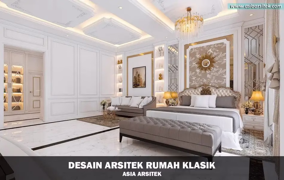 Desain Rumah Mewah Klasik 2 Lantai di Cibubur Bekasi