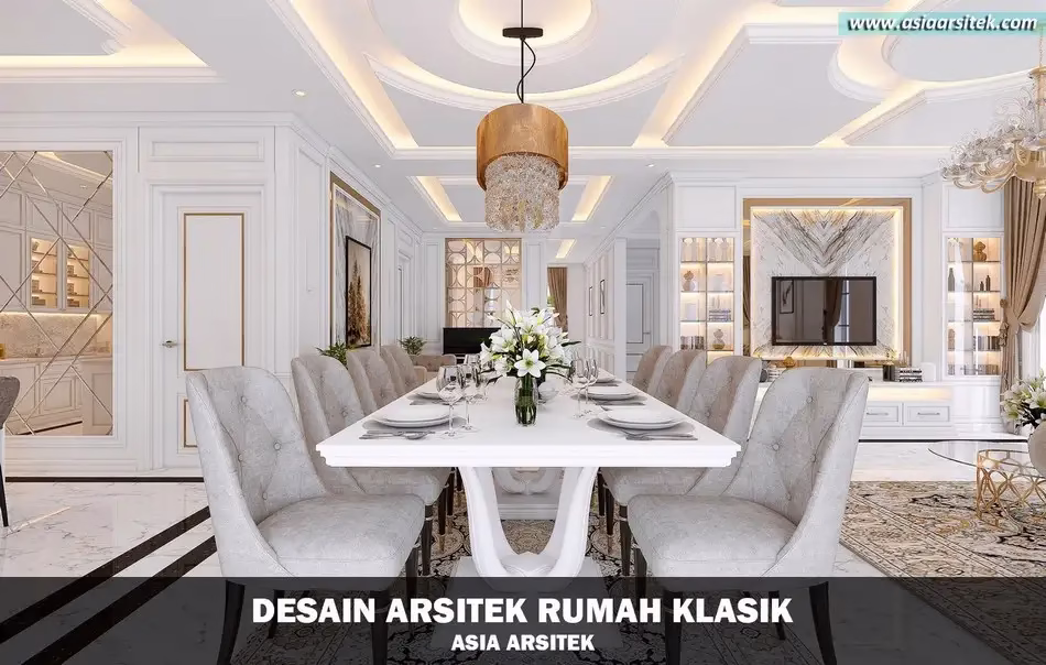 Desain Rumah Mewah Klasik 2 Lantai di Cibubur Bekasi