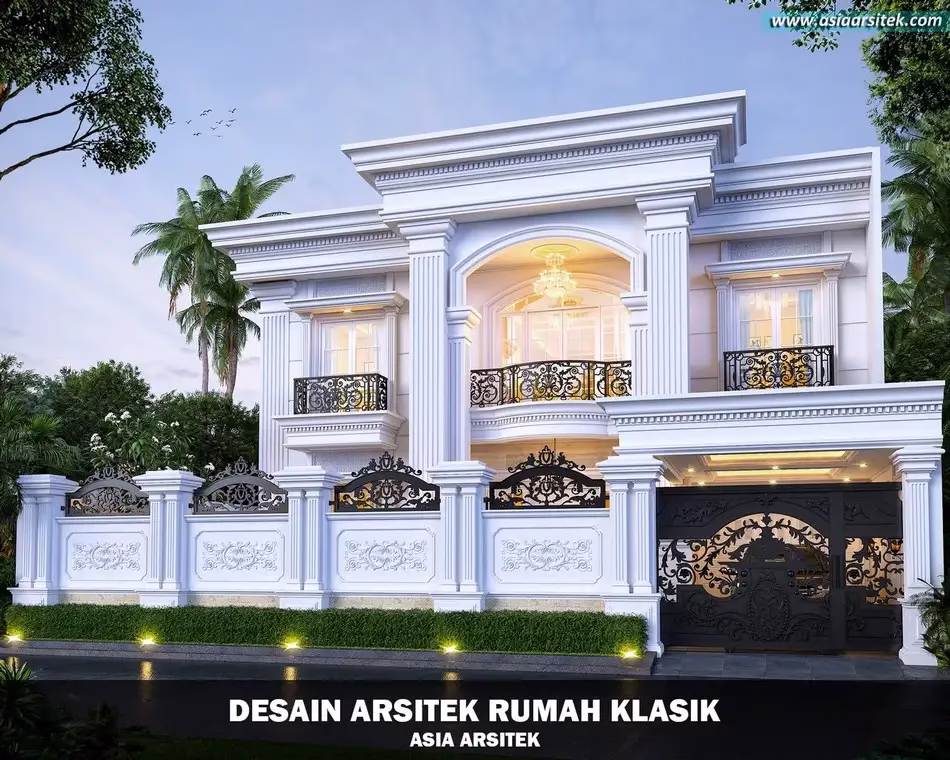 Desain Rumah Mewah Klasik 2 Lantai di Jatiasih Bekasi