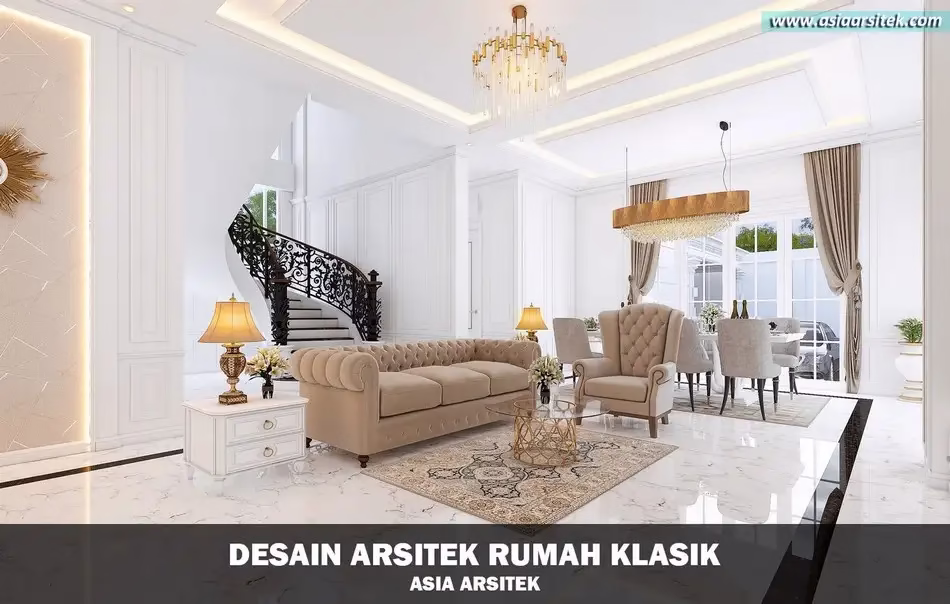 Desain Rumah Mewah Klasik 2 Lantai di Jatiasih Bekasi