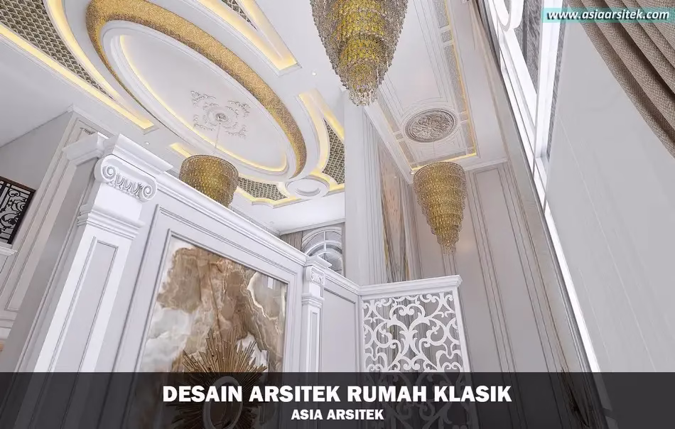 Desain Rumah Mewah Klasik 2 Lantai di Padang
