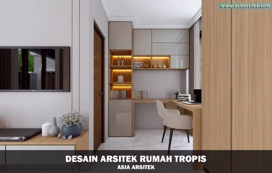 Desain Rumah Tropis 2 Lantai Bintaro