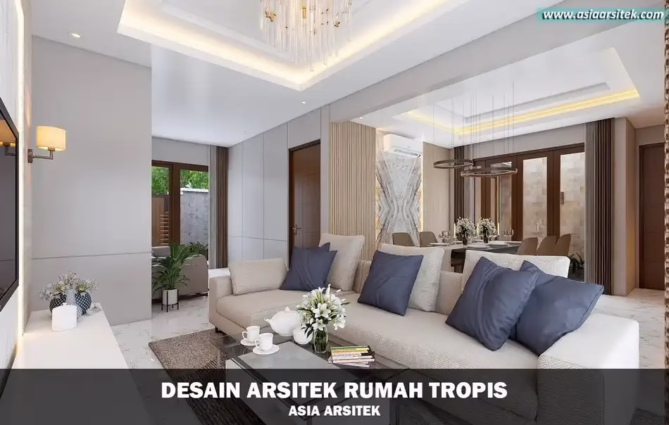 Desain Rumah Tropis 2 Lantai Bintaro