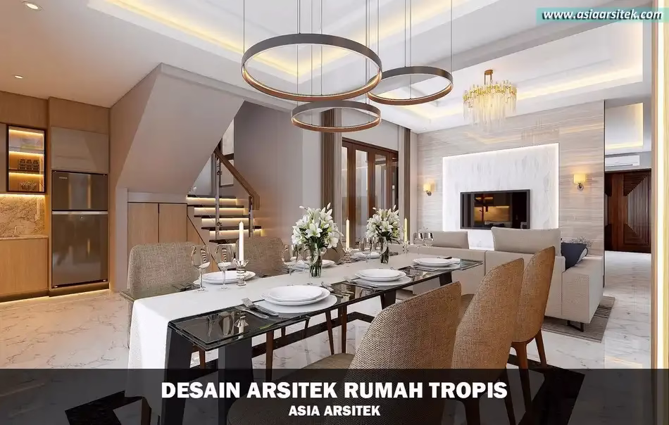 Desain Rumah Tropis 2 Lantai Bintaro