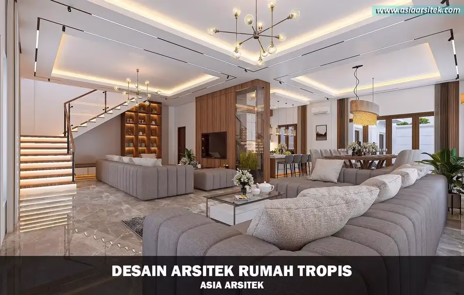 Desain Rumah Tropis 2 Lantai Sentul Bogor