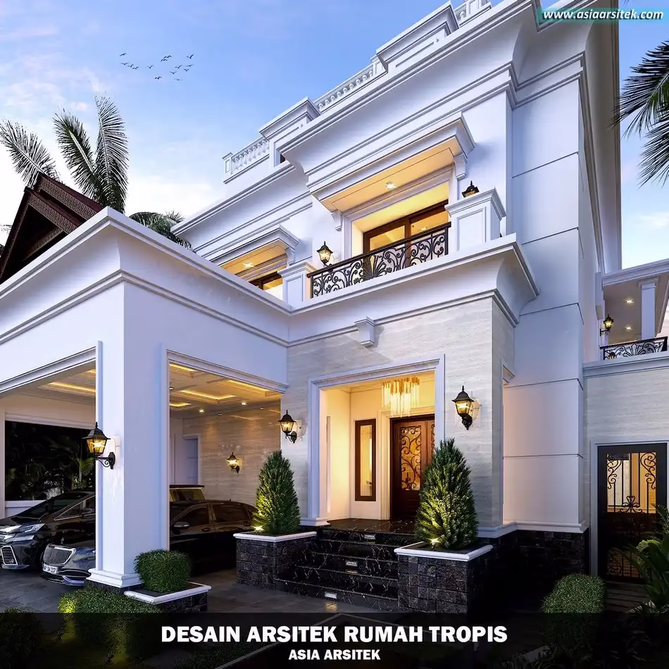 Desain Rumah Tropis 2 Lantai Sentul Bogor