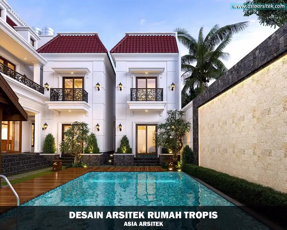 Desain Rumah Tropis 2 Lantai Sentul Bogor