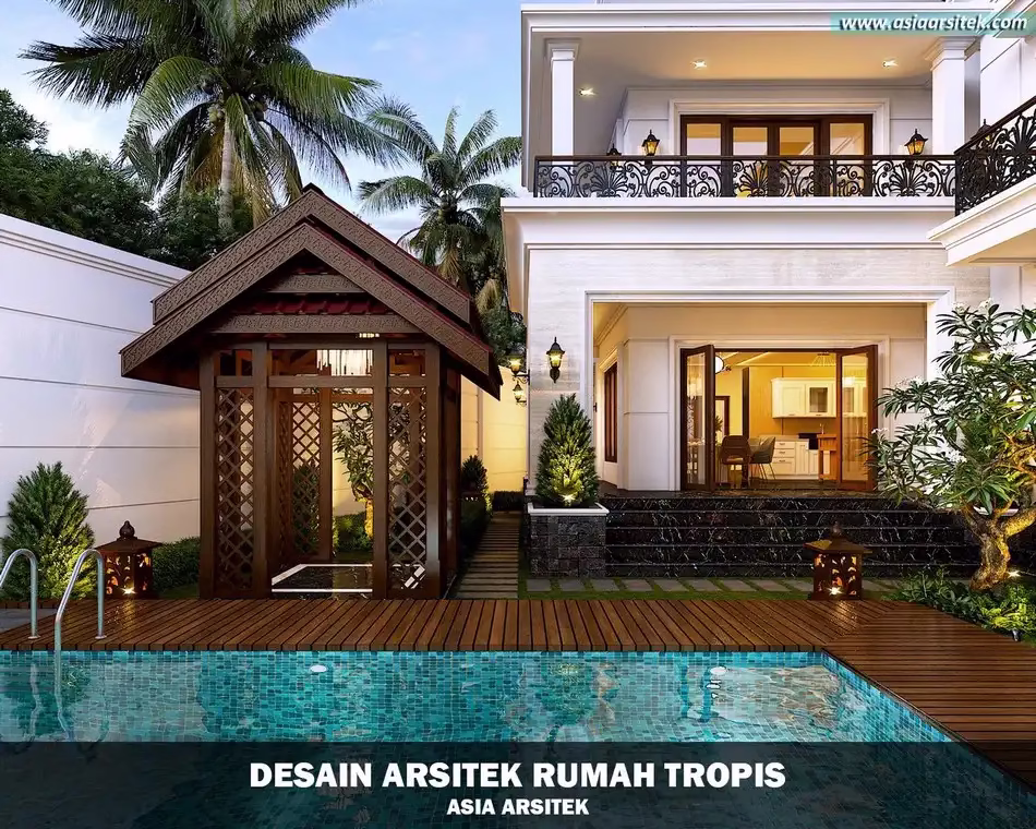 Desain Rumah Tropis 2 Lantai Sentul Bogor