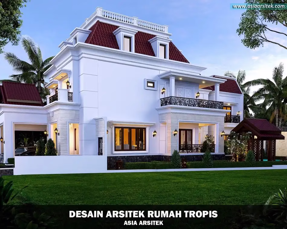 Desain Rumah Tropis 2 Lantai Sentul Bogor