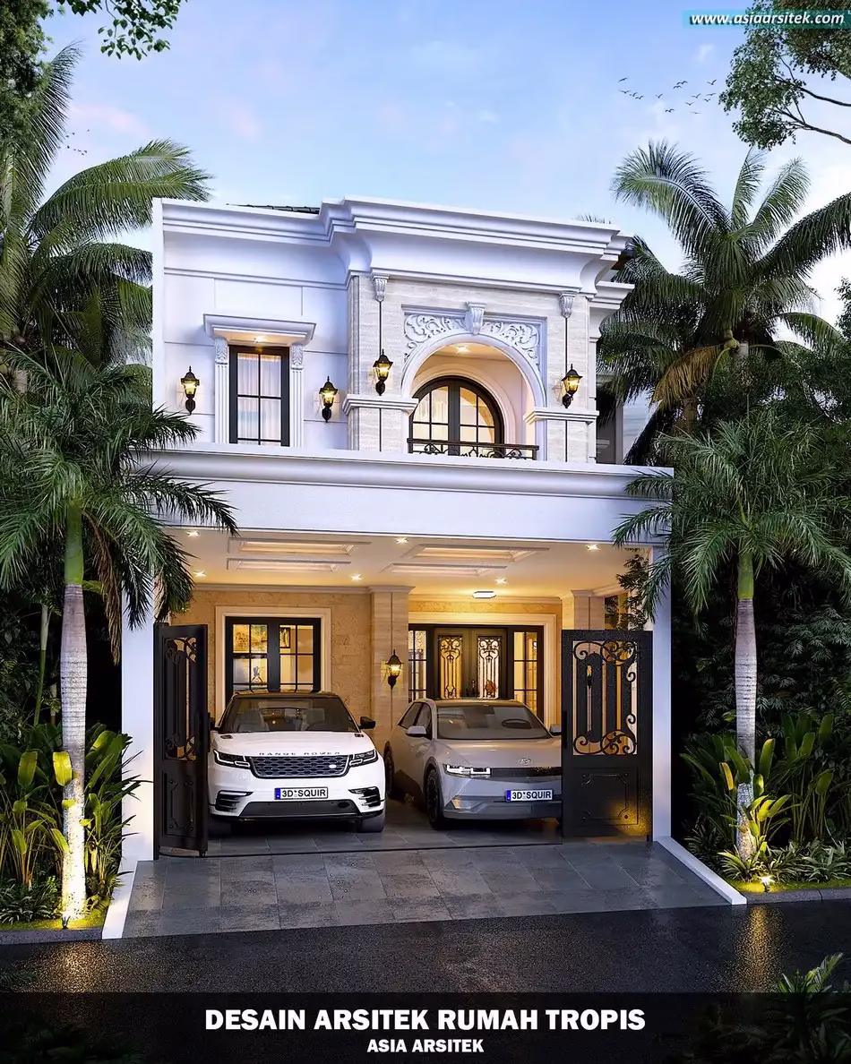 Desain Rumah Tropis 2 Lantai Tangerang