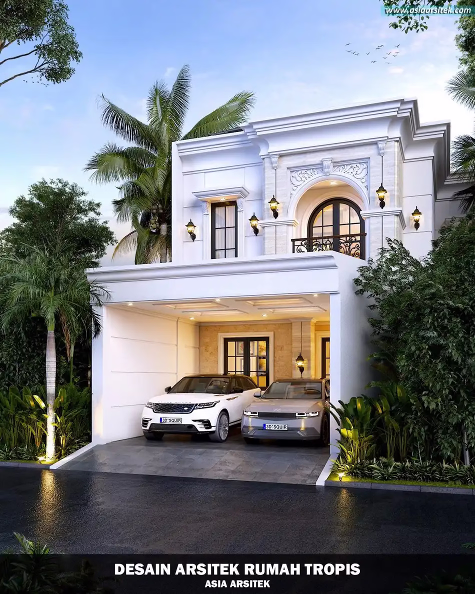 Desain Rumah Tropis 2 Lantai Tangerang